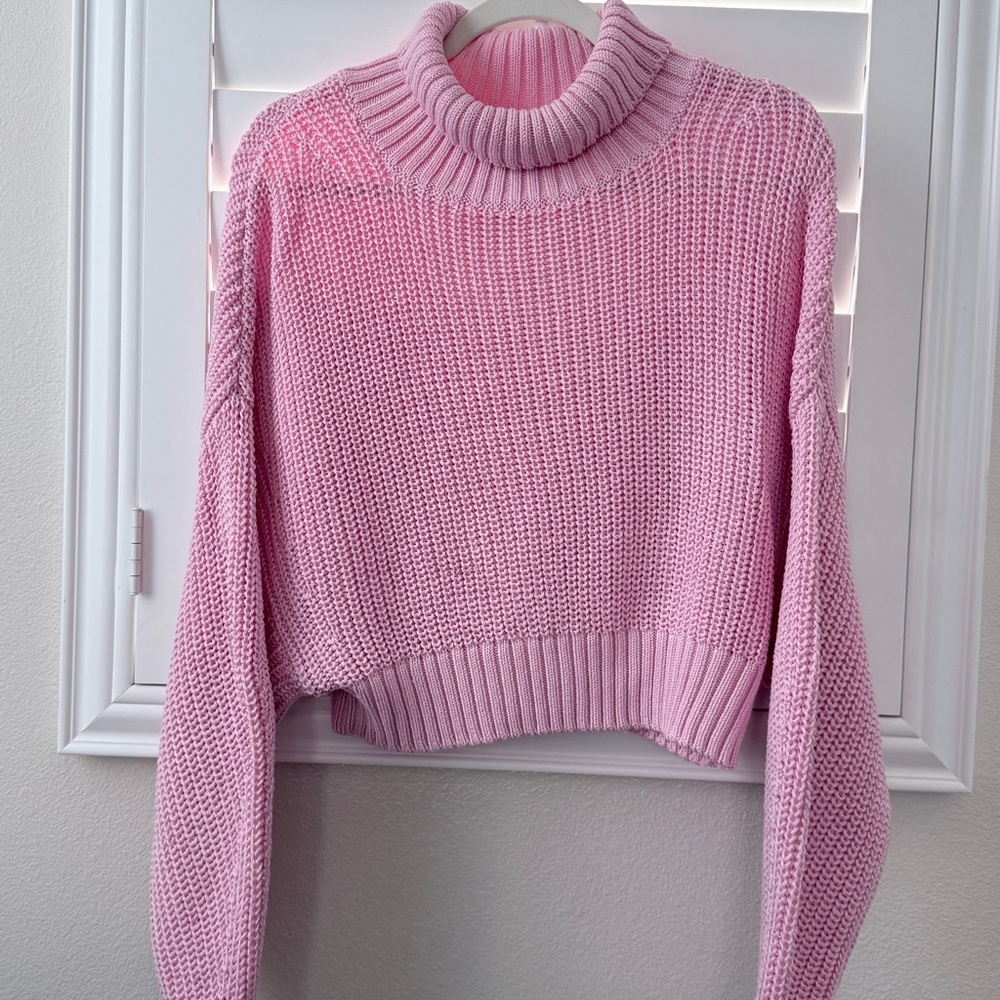 Banana Republic Light Pink Turtleneck Sweater